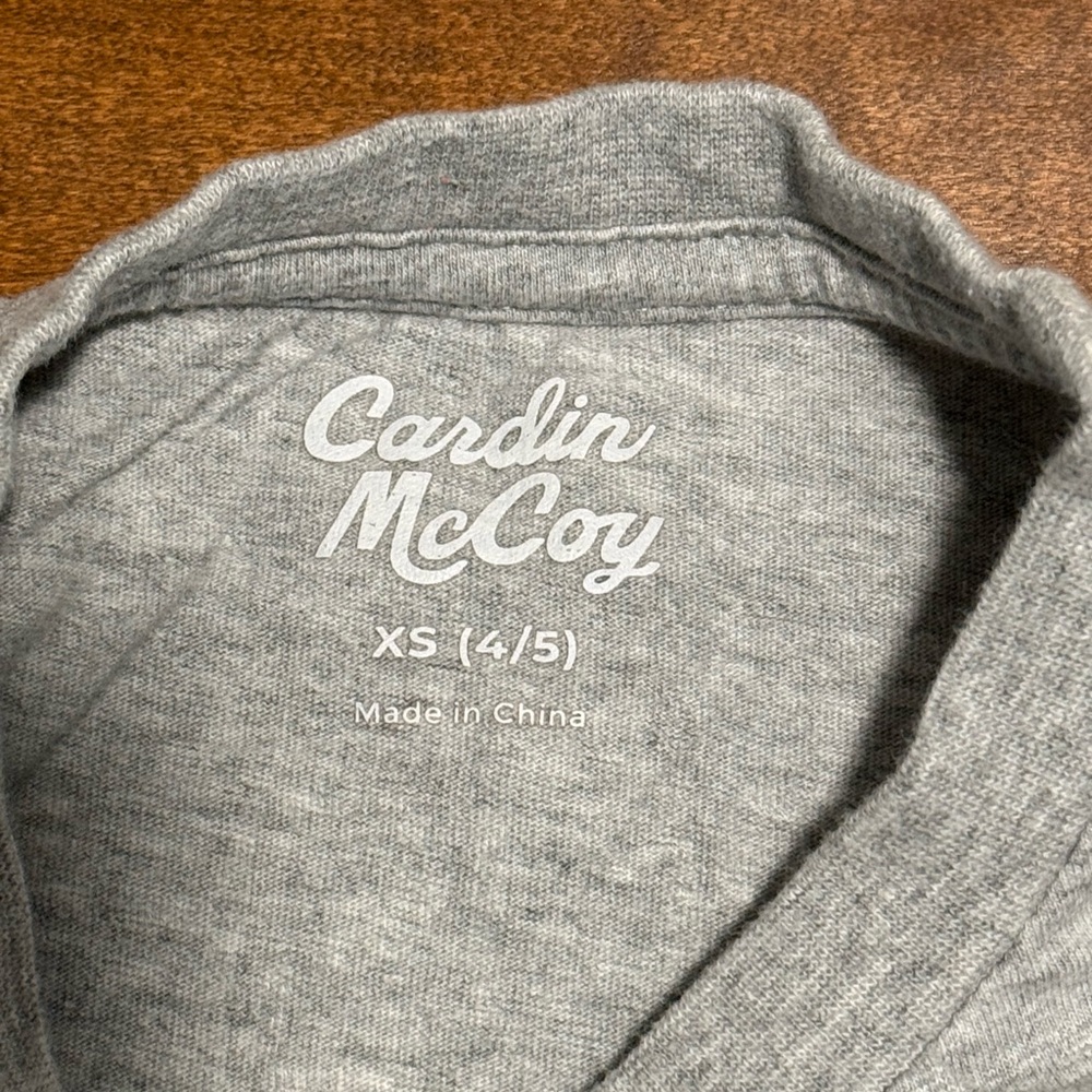 Cardin McCoy Gray Kids Long Sleeve Football Shirt - Picture 2 of 3